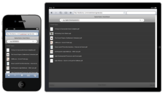 Access and discuss information on any mobile device using the SmartShare Mobile Theme.